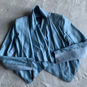 BCBG Cropped Leather Jacket